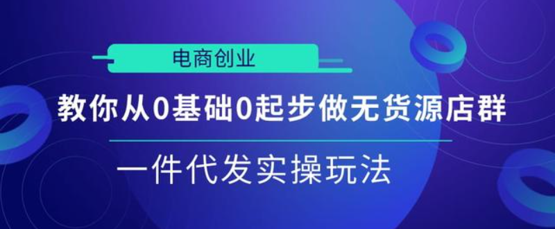 价值2980的电商创业精品课程：从无货源店群小白到无货源店群高手进阶！百度网盘分享