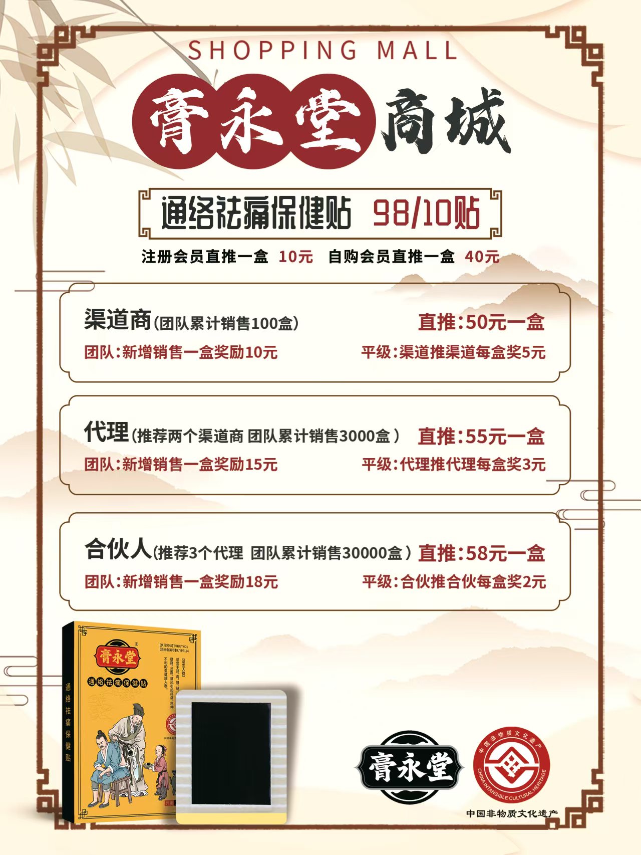 首码：膏永堂膏药——大健康赛道，普通人逆袭弯道超车日入1000+