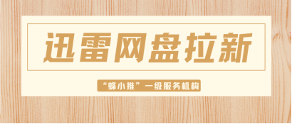 蜂小推，解锁迅雷网盘推广副业，开辟收入新渠道