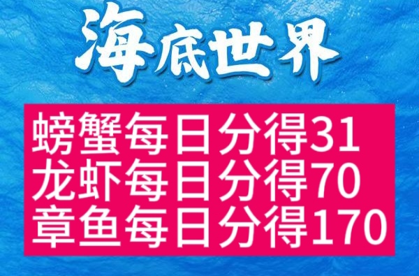 海底世界养鱼挣钱推荐，高级鱼种收入不错