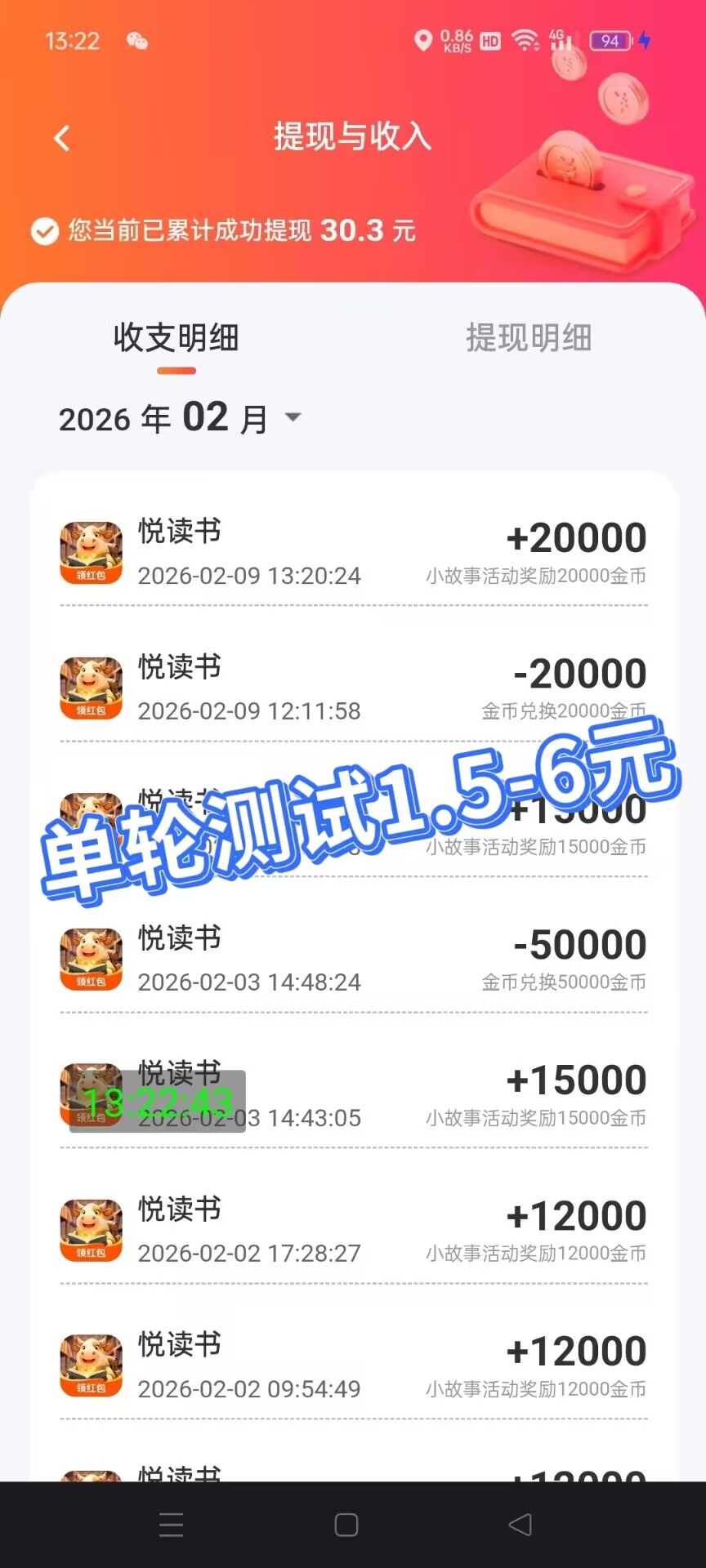 首码小金牛小说一轮1.5-6w金币，看广告红包1000-5000金币