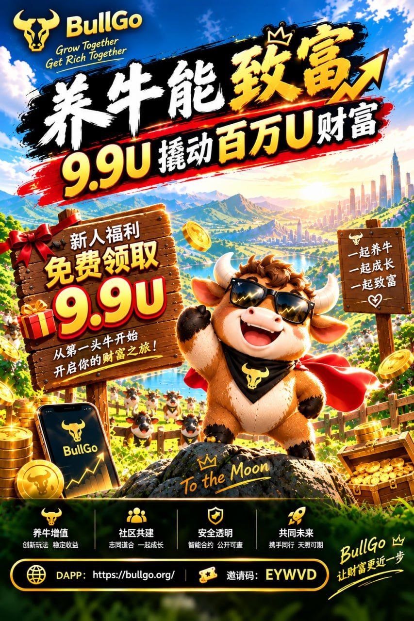 牛來了，財富就來了，激活贈送9.9U綠牛！